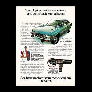 1973 Toyota Celica Original Magazine Ad