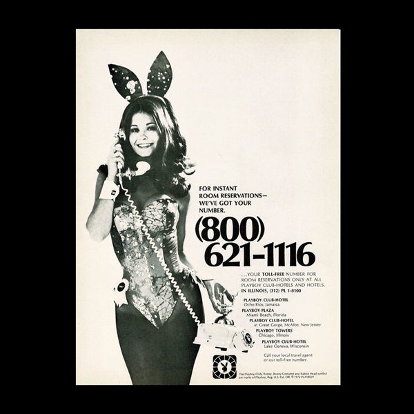 1972 Playboy Bunny Original Magazine Ad