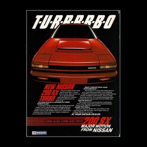 1985 Nissan 200 SX Original Magazine Ad