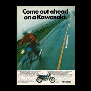 1972 Kawasaki 750 Mach IV Motorcycle Original Magazine Ad