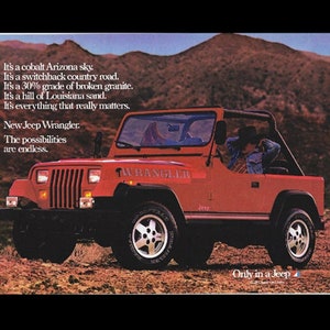 1986 Jeep Wrangler Original Magazine Ad
