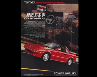 1987 Toyota MR2 Original Magazine Ad
