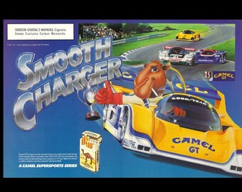 1990 Joe Camel Cigarettes Sports Car Racing Original Retro - Etsy