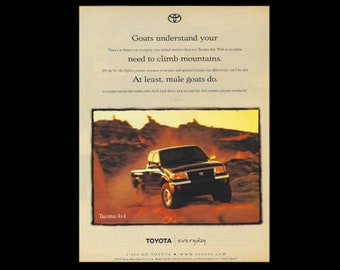 1999 Toyota Tacoma 4x4 Pick Up Truck Original Magazine Ad