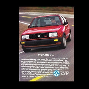 1987 VW Golf GTI Original Large Size Magazine Ad