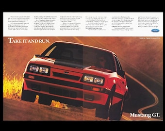 1986 Ford Mustang GT Original Magazine Ad