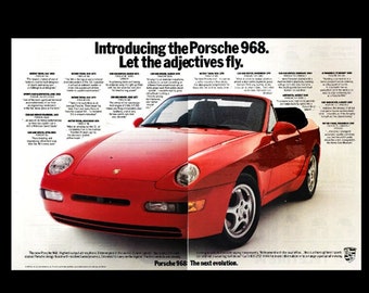 1992 Porsche 968 Original Magazine Ad