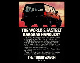 1982 Volvo Turbo Original Magazine Ad