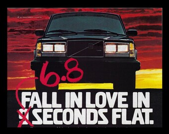 1984 Volvo Turbo Original Magazine Ad