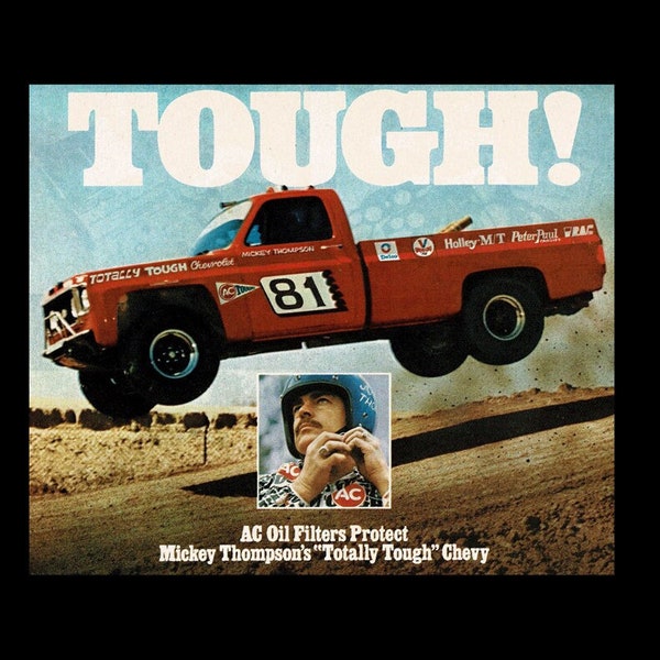 1973 Chevy Off Road Race Truck Original Magazine Ad - Mickey Thompson Racing