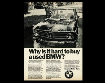 1973 BMW 2002 Original Magazine Ad