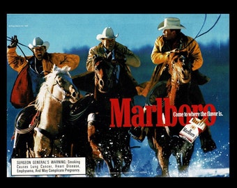 Marlboro Cigarettes - Marlboro Man - Original Magazine Ad