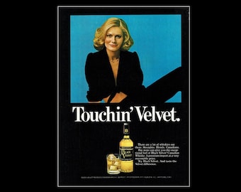 1978 Black Velvet Canadian Whisky Original Magazine Ad