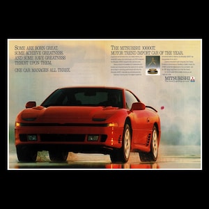 1991 Mitsubishi 3000GT Original Magazine Ad