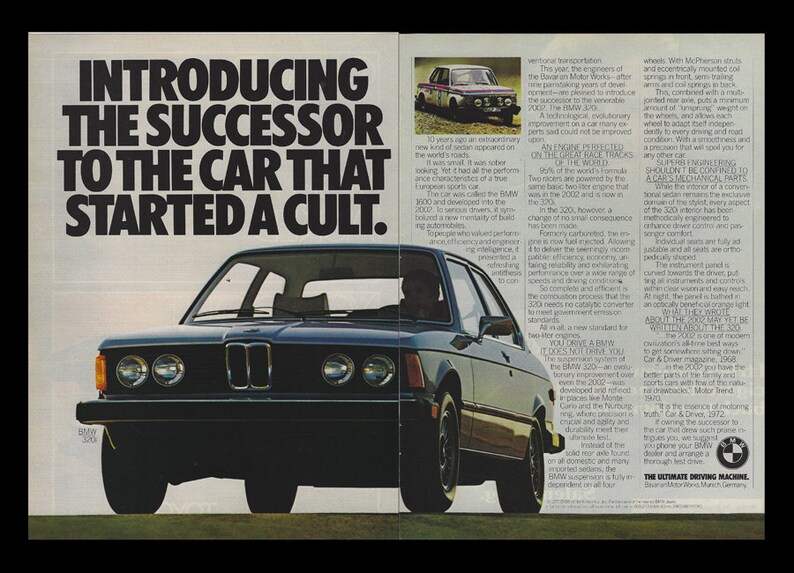 1976 BMW 320i Original Magazine Ad - Etsy