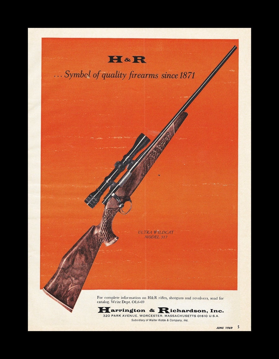 1969 Harrington & Richardson Rifles Original Magazine Ad - Etsy