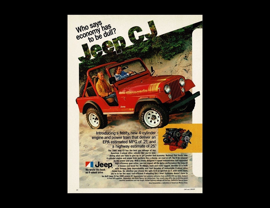 1980 Jeep CJ Original Magazine Ad - Etsy Ireland