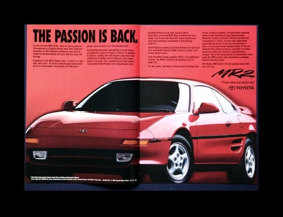 MR2ページ 1990 Toyota MR2 Original Magazine Ad - Etsy