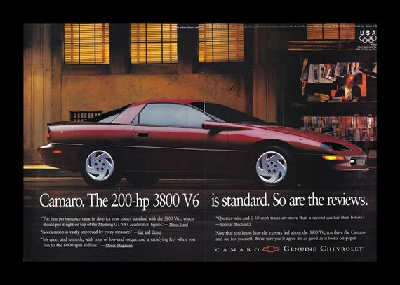 1996 Anuncio de la revista original Chevy Camaro - Etsy México