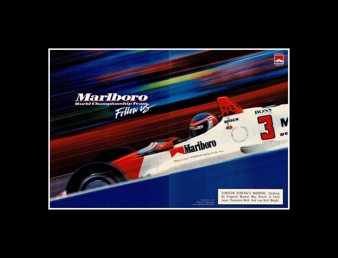 1994 Marlboro Motorsports Auto Racing Original Magazine Ad - Etsy
