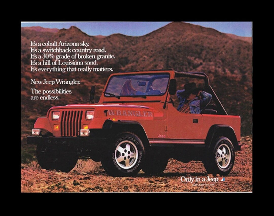 1986 Jeep Wrangler Original Retro Magazine Ad - Etsy Canada