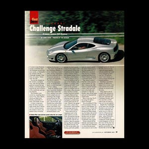 2003 Ferrari 360 Challenge Stradale Original Magazine "First Drive" Preview Road Test