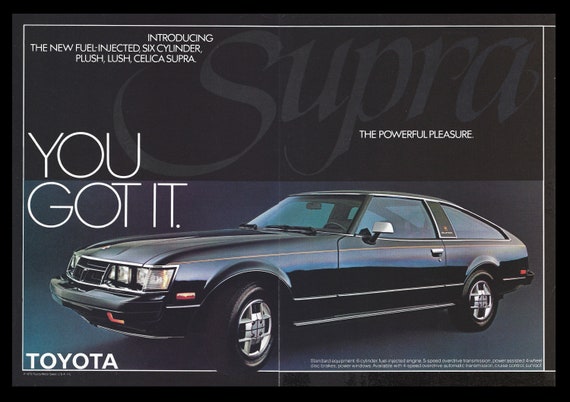 さだちゃんページ Vintage Print 2-Page Ad Toyota Celica Supra - You Got It - Apr