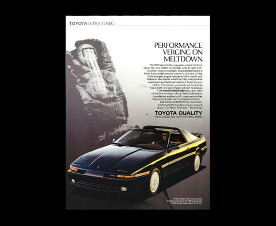 1989 Toyota Supra Original Magazine Ad - Etsy