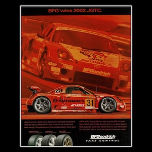 2002 Toyota MR-S Race Car - Winner Japan Touring Car GT300 championship -  Original Magazine Ad - BF Goodrich Tires