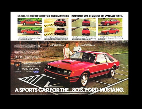Ford Mustang GT Anuncio de revista original Jackie Stewart mustang magazine Ford Mustang GT Anuncio de revista original Jackie Stewart
