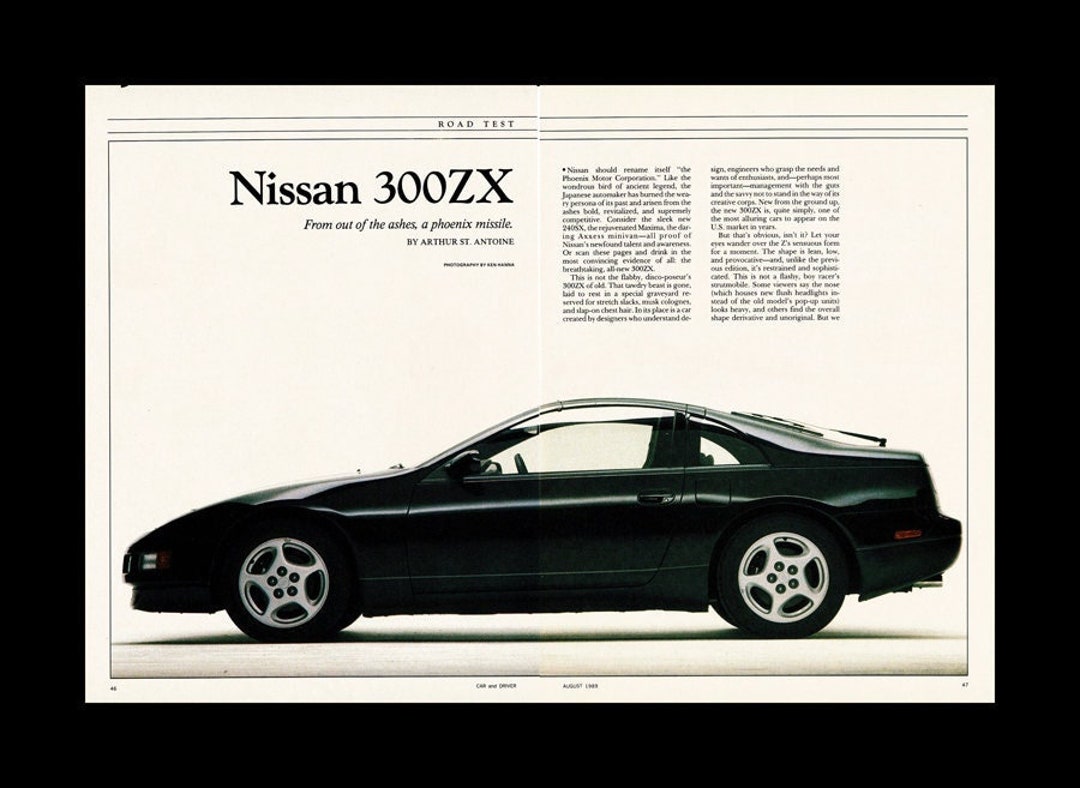 1989 Nissan 300ZX Original Magazine Road Test Etsy