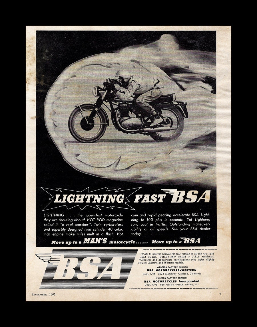 Oct 1965 Motorcyclist Magazine BSA Harley-Davidson Jawa Scrambler Ascot L12146 