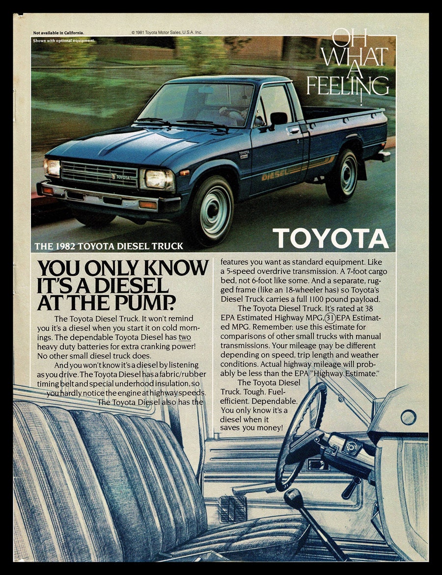 1982 Toyota Pick up Truck Original Magazine Ad - Etsy