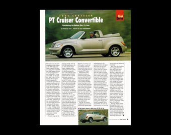 Chrysler PT Cruiser Original Magazine "First Drive" Preview Road Test