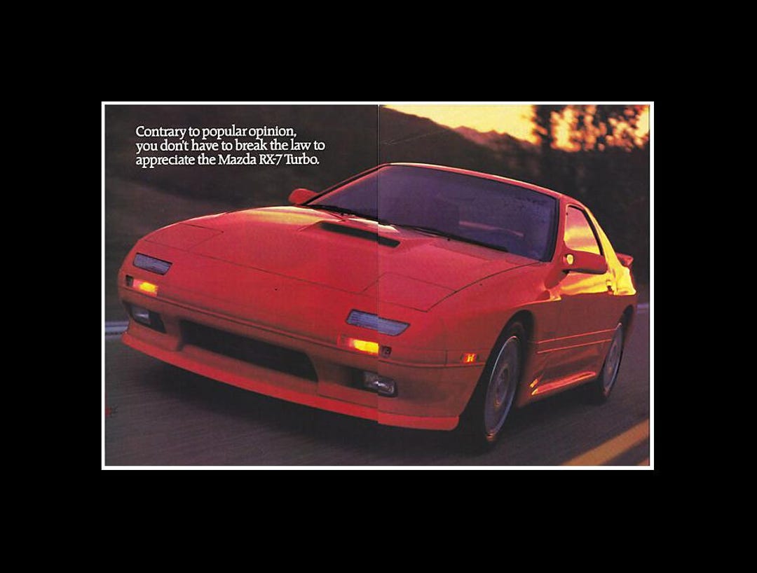 1989 Mazda RX7 Turbo Original 4 Page Magazine Ad - Etsy