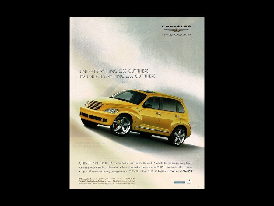 2000's Chrysler PT Cruiser Original Magazine Ad - Etsy