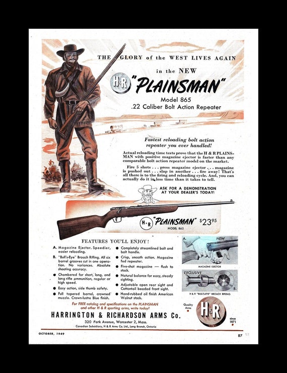 1949 Harrington & Richardson plainsman Rifle - Etsy Finland