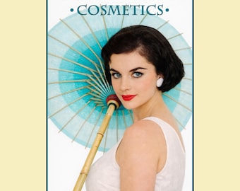 1950's Cosmetics & Beauty Poster : "Maison du Charme" Cosmetics • 11x17 Retro Style Poster Print