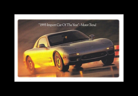 1993 Mazda RX7 Original Magazine Ad - Etsy