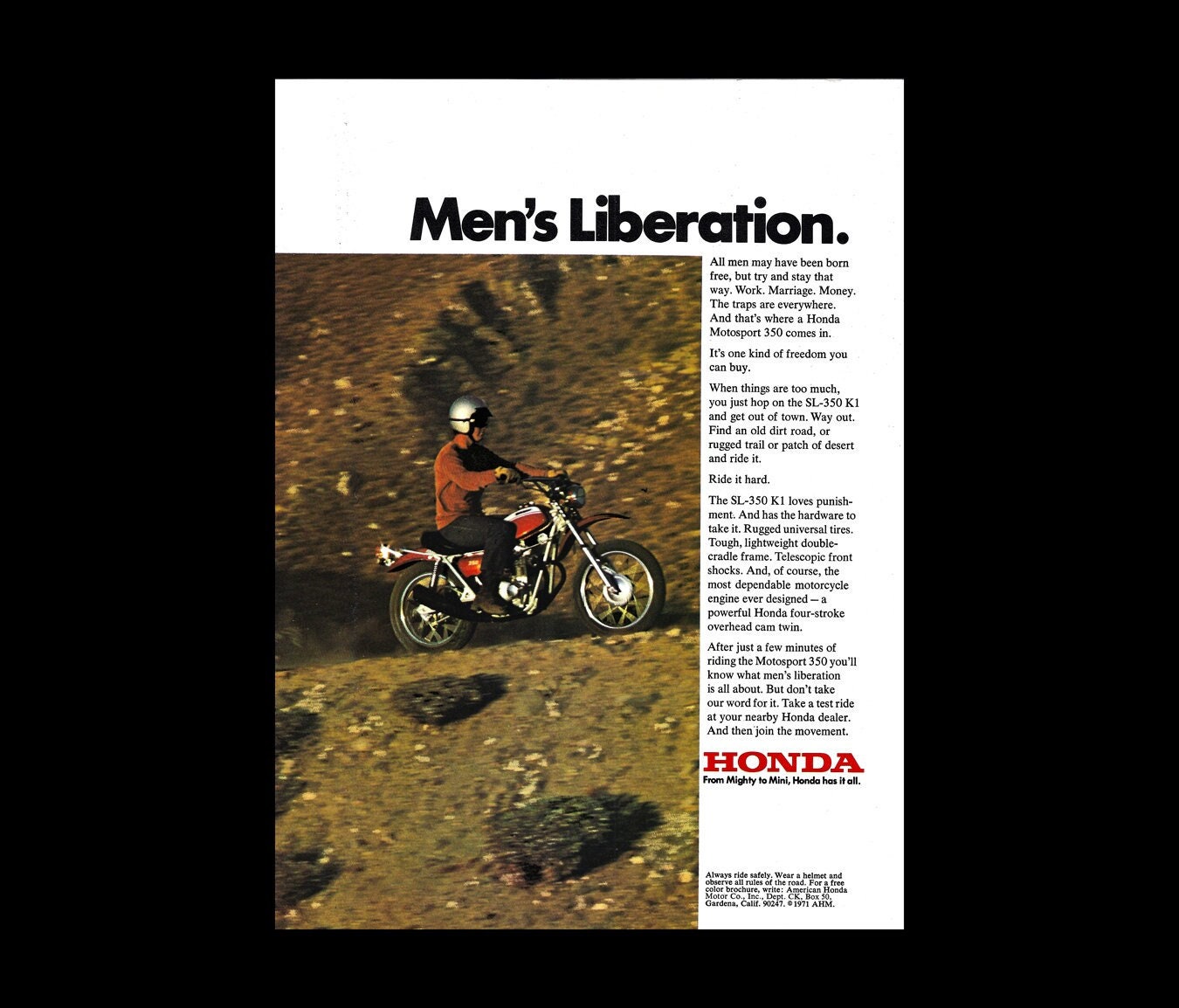 1971 Honda 350 Scrambler Dirt Bike Motorcycle Original image