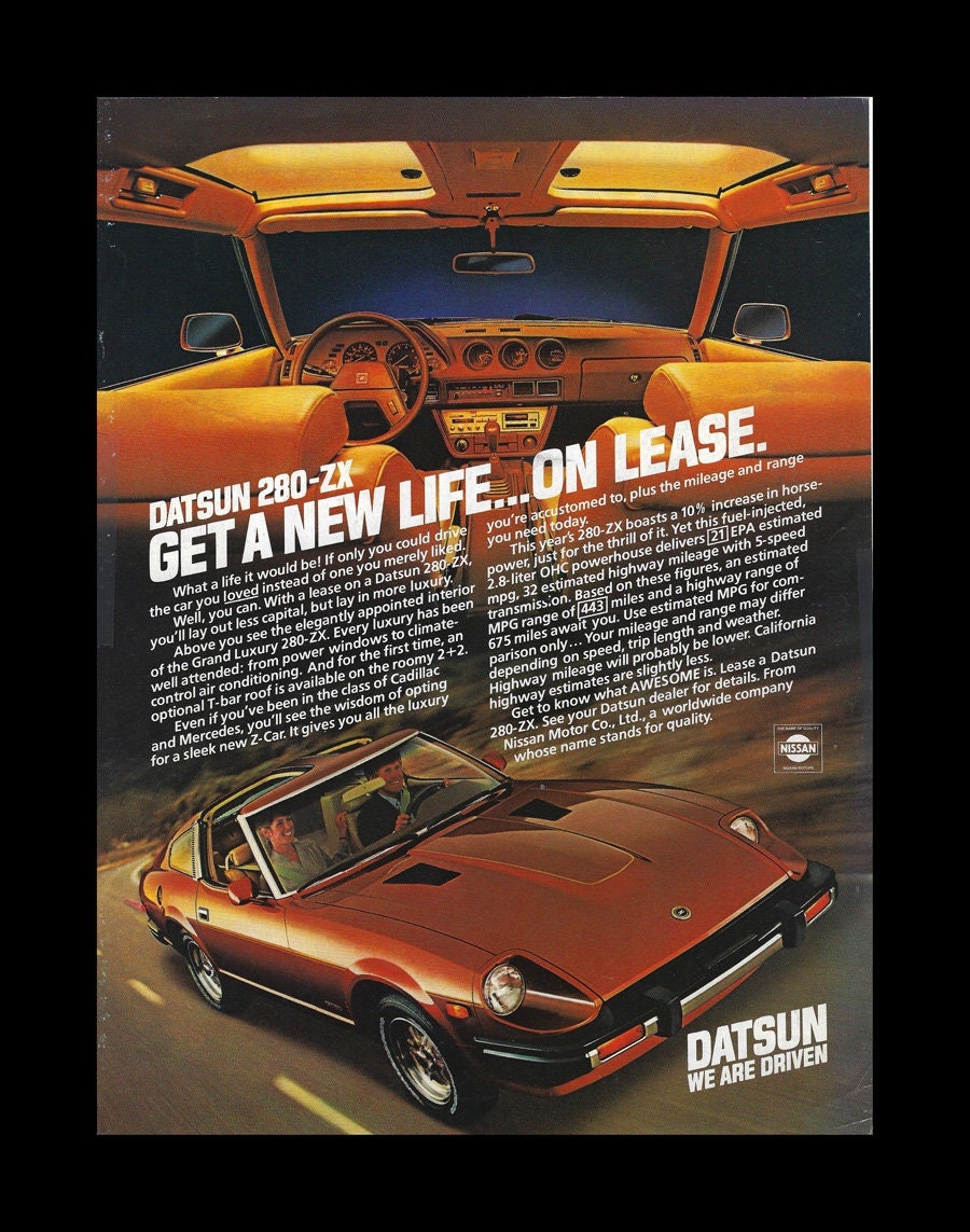 1981 Datsun 280ZX Original Magazine Ad - Etsy 1981 Datsun 280ZX Original Magazine Ad - Etsy