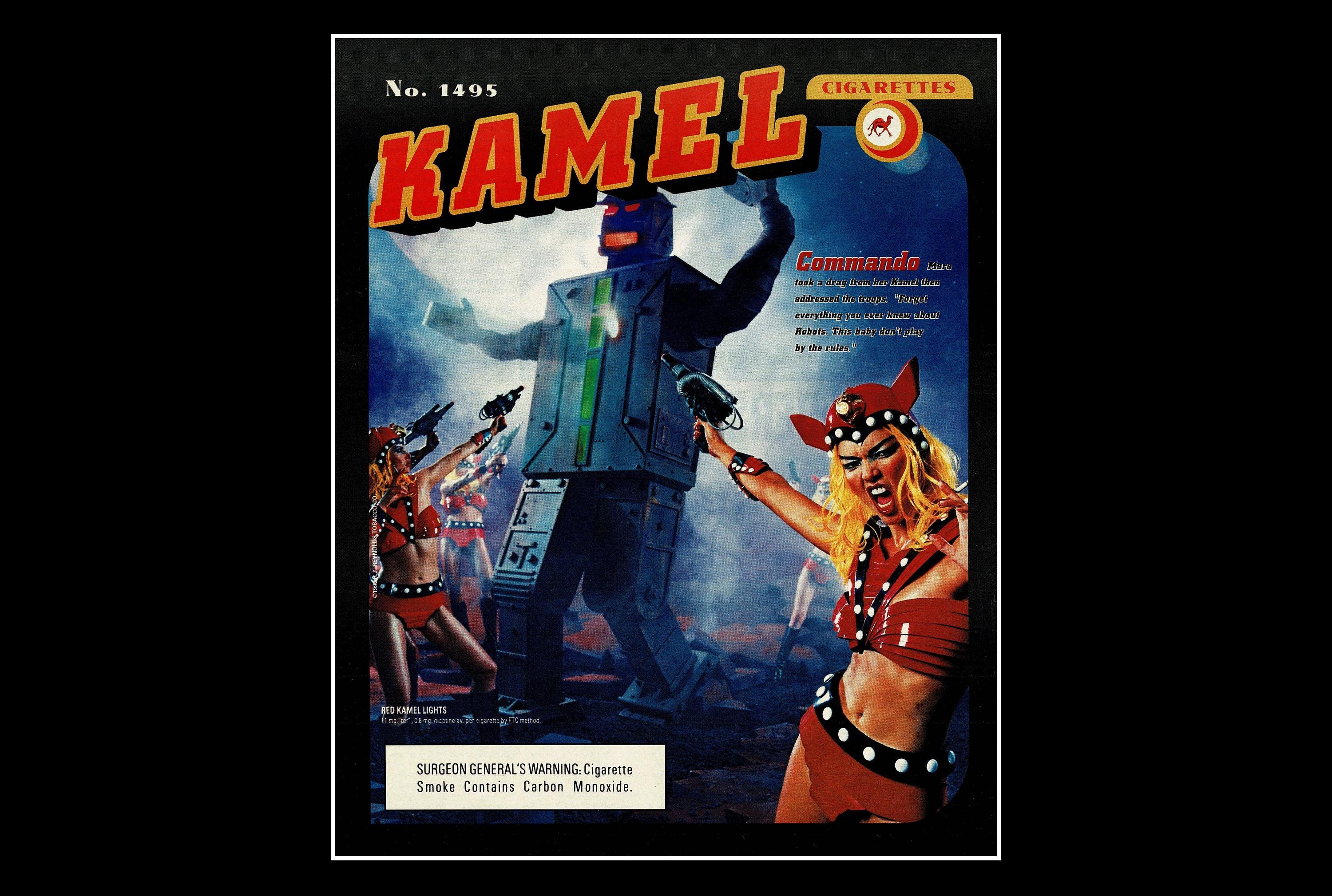 red kamel cigarettes 1998 Kamel Red Premium Cigarettes Original Magazine Ad: Science Fiction  Robot Theme