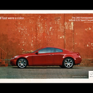 2003 Infinity G35 Sport Coupe Original Magazine Ad