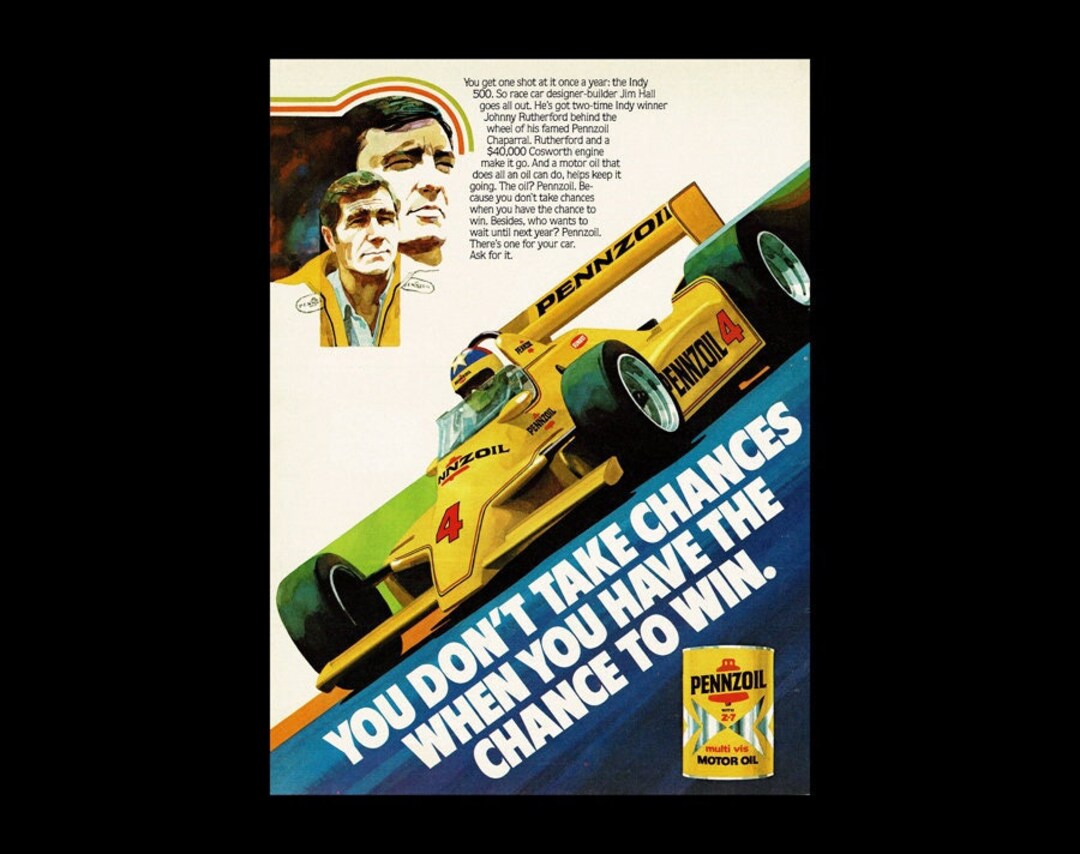 1980 Johnny Rutherford Indy Car Race Series Racing Driver Etsy