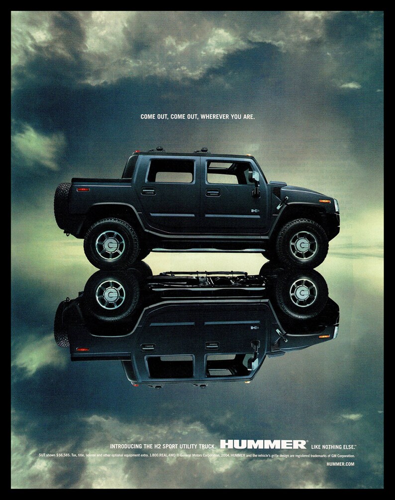 Auto Design Magazine Hummer 2004 Hummer H2 Original Magazine Ad - Etsy