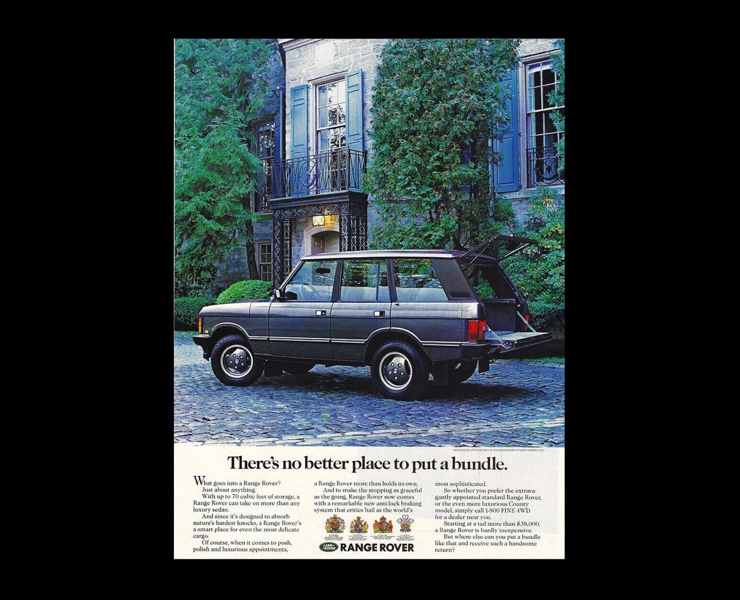 1990 Land Rover Range Rover Original Retro Magazine Ad - Etsy