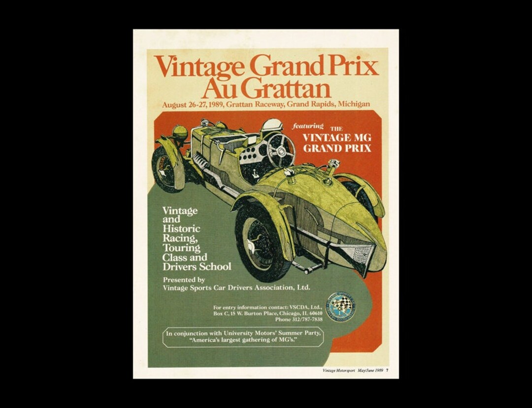 1989 Grattan Raceway, Grand Rapids Michigan, Vintage Racing Event ...