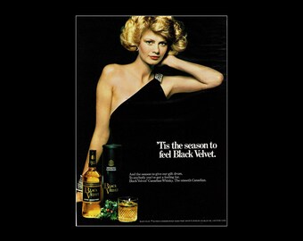 Three 1970's Black Velvet Canadian Whisky Original Magazine Ads - Special Sale Pricing See Description