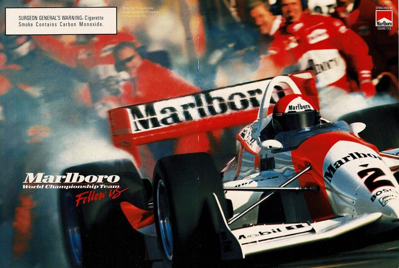 1994 Marlboro Motorsports Auto Racing Original Magazine Ad - Etsy