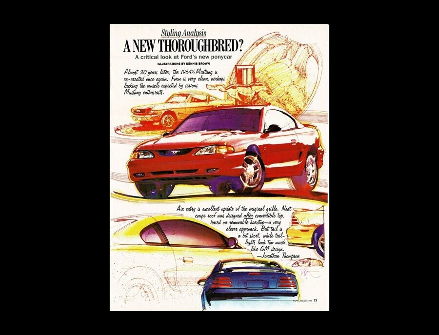 1994 Ford Mustang Original Magazine Preview / Road Test - Etsy